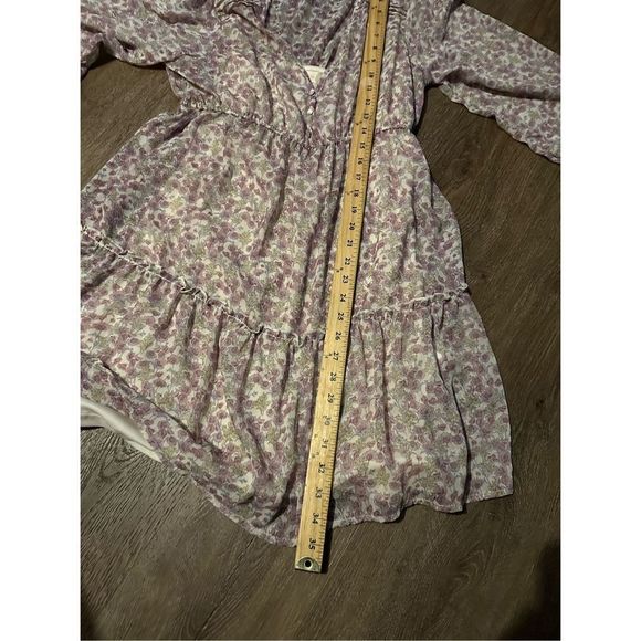 Altard State Womens Bohemian Tunic Dress Empire Waist Semi Sheer Floral Lined M - Picture 12 of 12